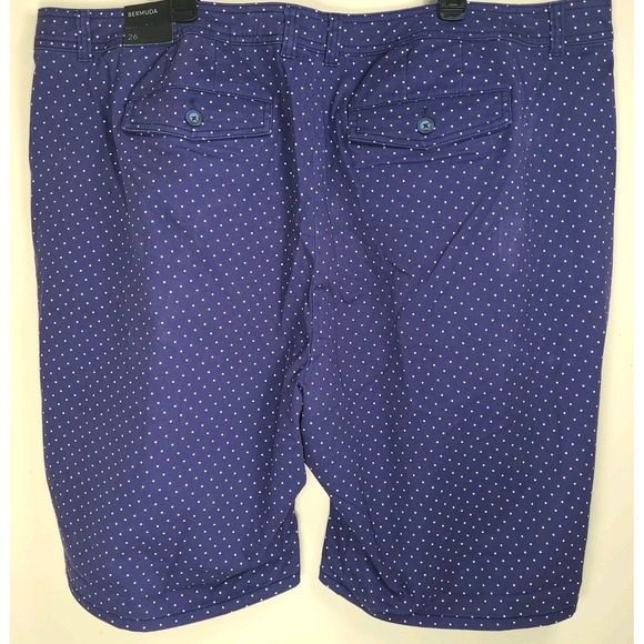 Lane Bryant Bermuda Shorts Navy/White Mini-Polka Dot Sz 26 NWT $45 - Picture 2 of 5